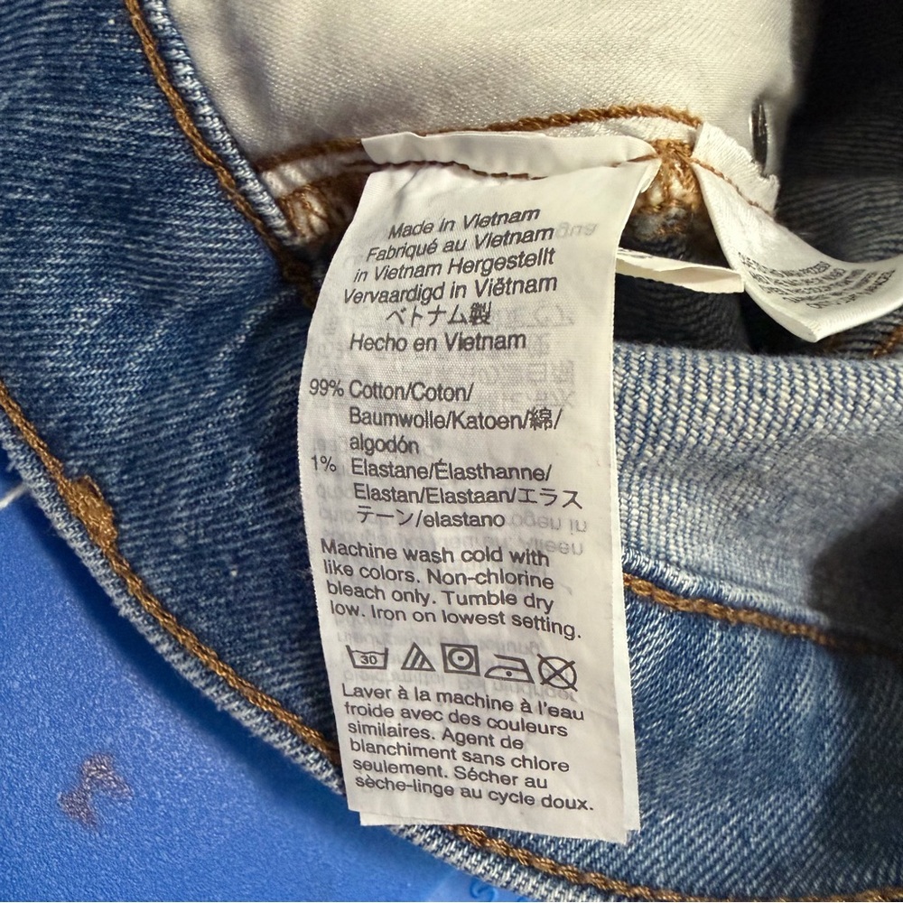 Madewell Perfect Vintage Crop Jean 25 Light Wash Distressed Raw Hem - Picture 7 of 8